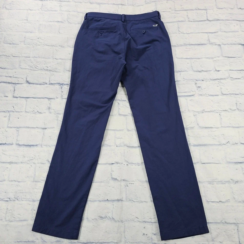 Vineyard Vines Performance Pants Men 30x32 Navy Blue Stretch Chino Golf Trousers